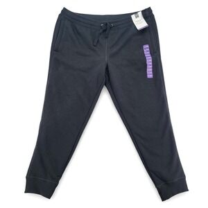 Members Mark Womens XXL Sherpa Lined Jogger‎ Polyester Blend Black Cozy